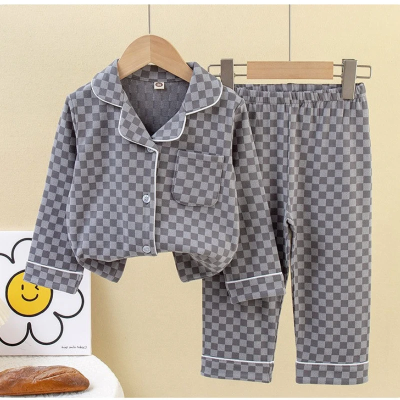 

Kids Velvet Robe Set, 2-Piece Long Sleeve Loungewear for Boys & Girls Spring/Fall Sleepwear
