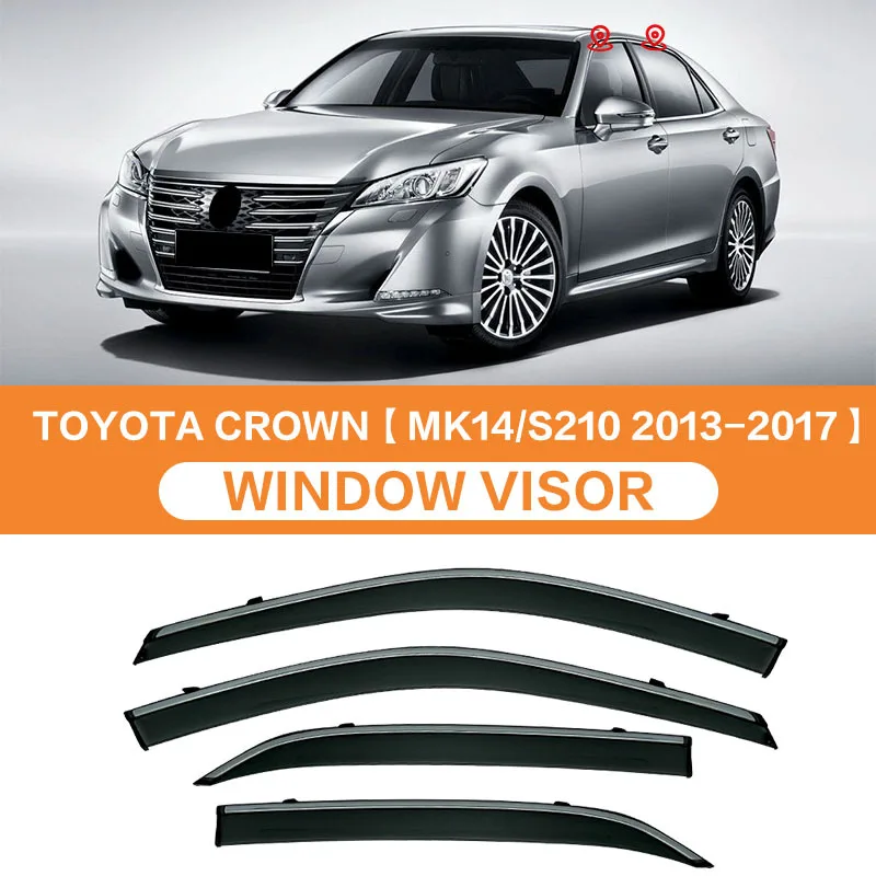 

Для Toyota CROWN 2005-2012: Дефлекторы окон, ветровики, защита от дождя и солнца, аксессуары для авто
