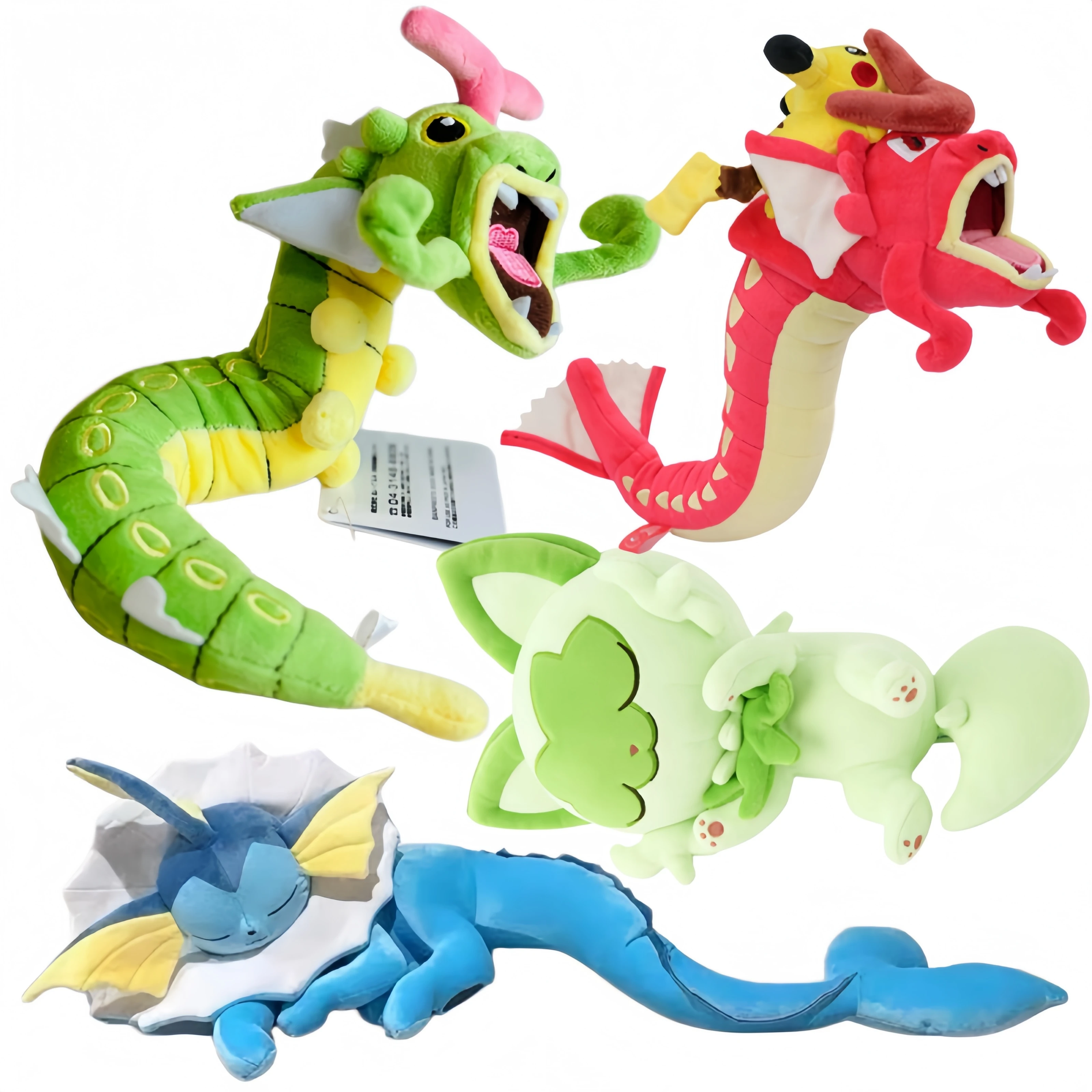 

Anime Pokemon Sleep Sprigatito Vaporeon Plush Toy Caterpie Fuse Gyarados Pikachu Peluche Eevee Jirachi Dragonite Stuffed Toys