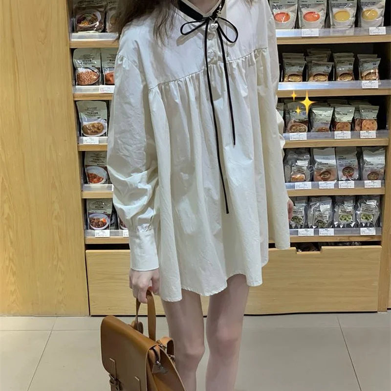 Sweet Dresses Women Loose Design Korean Preppy Style Ins Popular Femme Mini All-match Streetwear Holiday Lovely Schoolgirl Daily