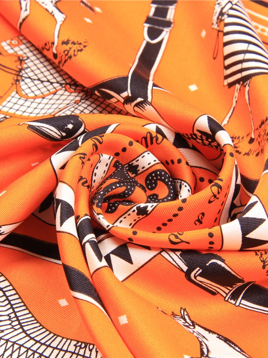 Luxury Designer Scarf Silk 100% Twill Bandanas Scarves 90x90 Summer Head Bag Bandana Head Hair Decoration Fashion Accessories