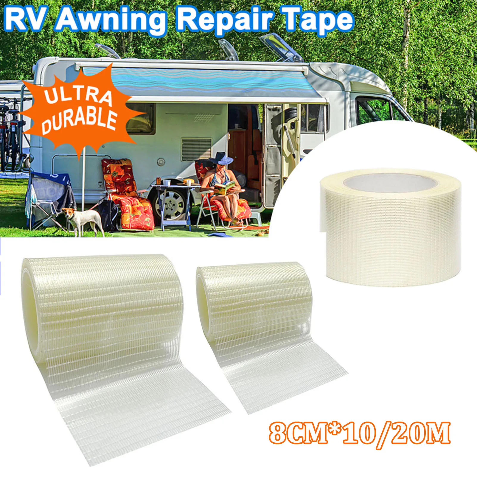 8CM*10/20M Film Repair Tape Waterproof Sealing Tape Tent Repair Patch Strong Awning Repair Tape Adhesive Shed Tape