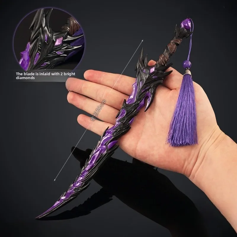 30cm/11.8in Game for Peace Large Vladi Tail Thorn Metal Model Alloy Pendant Toy Ornament Collection Desktop Display Gift for Boy