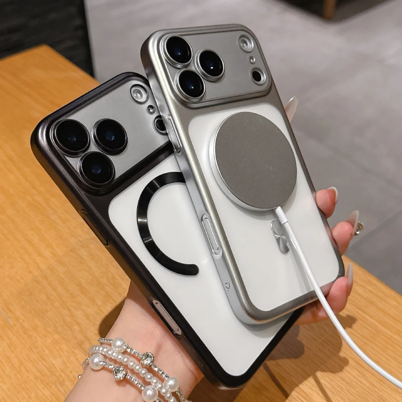 Funda Magnética para iPhone 17 18 Pro Max, 16 15 Pro 14 13 18, con Revestimiento Mate para Carga Inalámbrica Magsafe