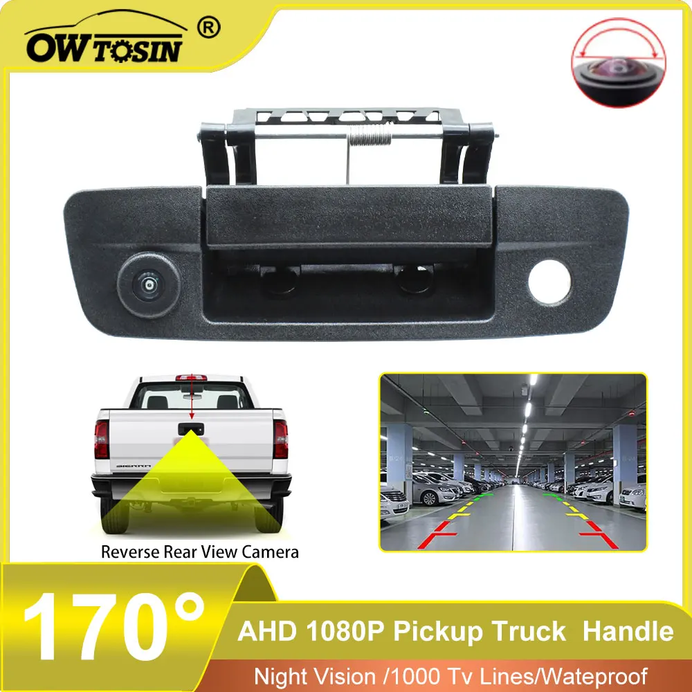 170°AHD 1920x1080P Vehicle Pickup Trunk Handle Rear View Camera For Dodge Ram 1500 2500 3500 2009 2010 2011 2012-2017 Car Camera