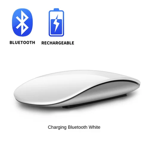 Imagen 2 del producto Ratón mágico inalámbrico Bluetooth, ratón láser recargable silencioso para ordenador, ratón ergonómico delgado para PC para Apple Macbook Microsoft