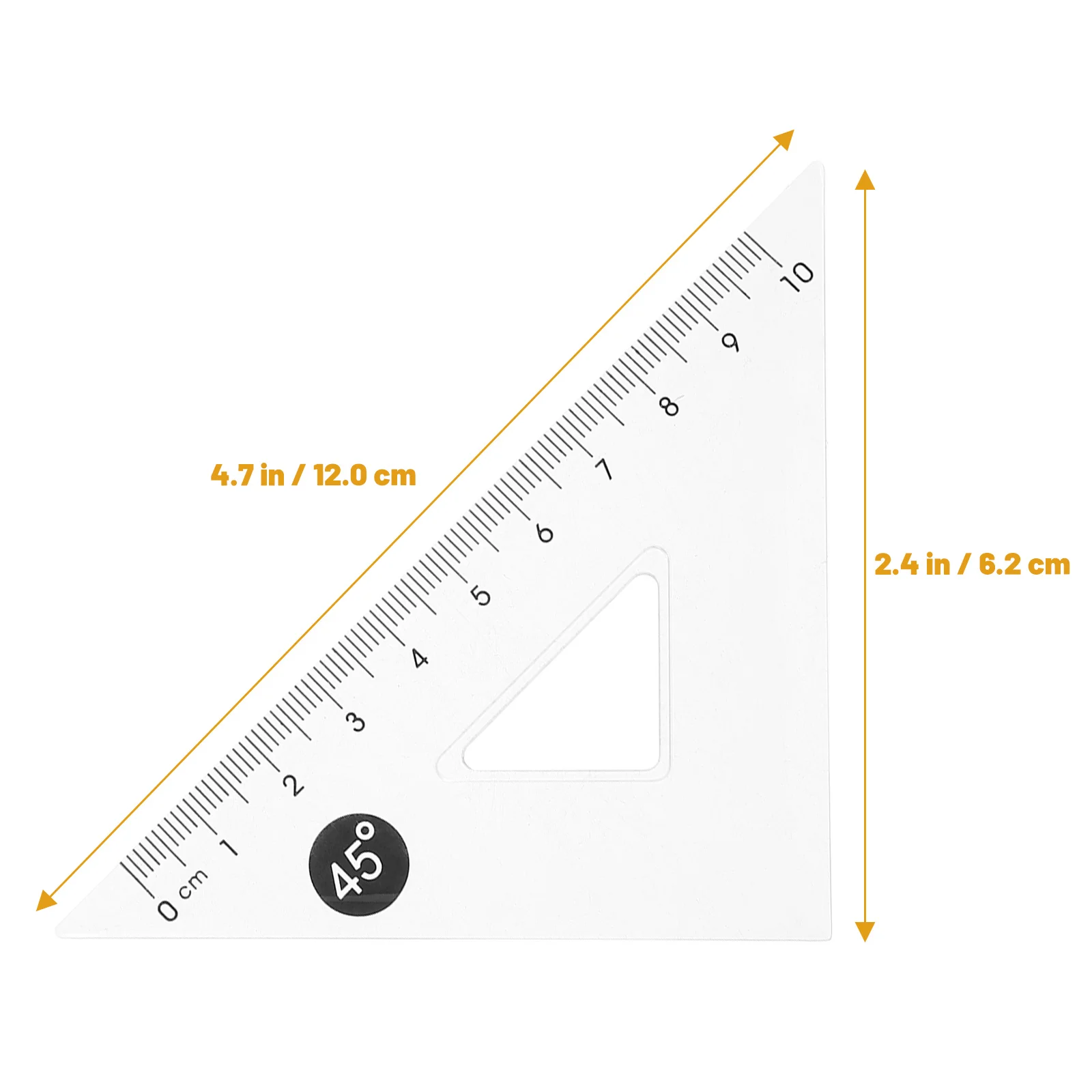 12pcs Triangle Rulers Plastic Measuring Tools For Drawing Measurement Smooth Math Geometry Drafting Ruler Set