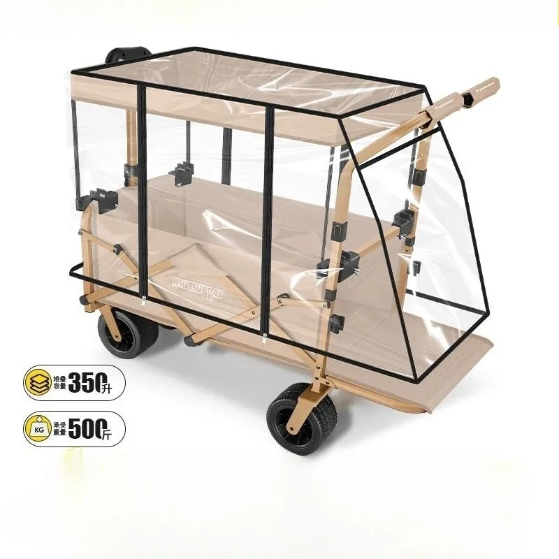 

Folding Wagon Camping Large Capacity For Garden Work Travel Luggage Transport Courtyard Storage Utility Fishing Cart