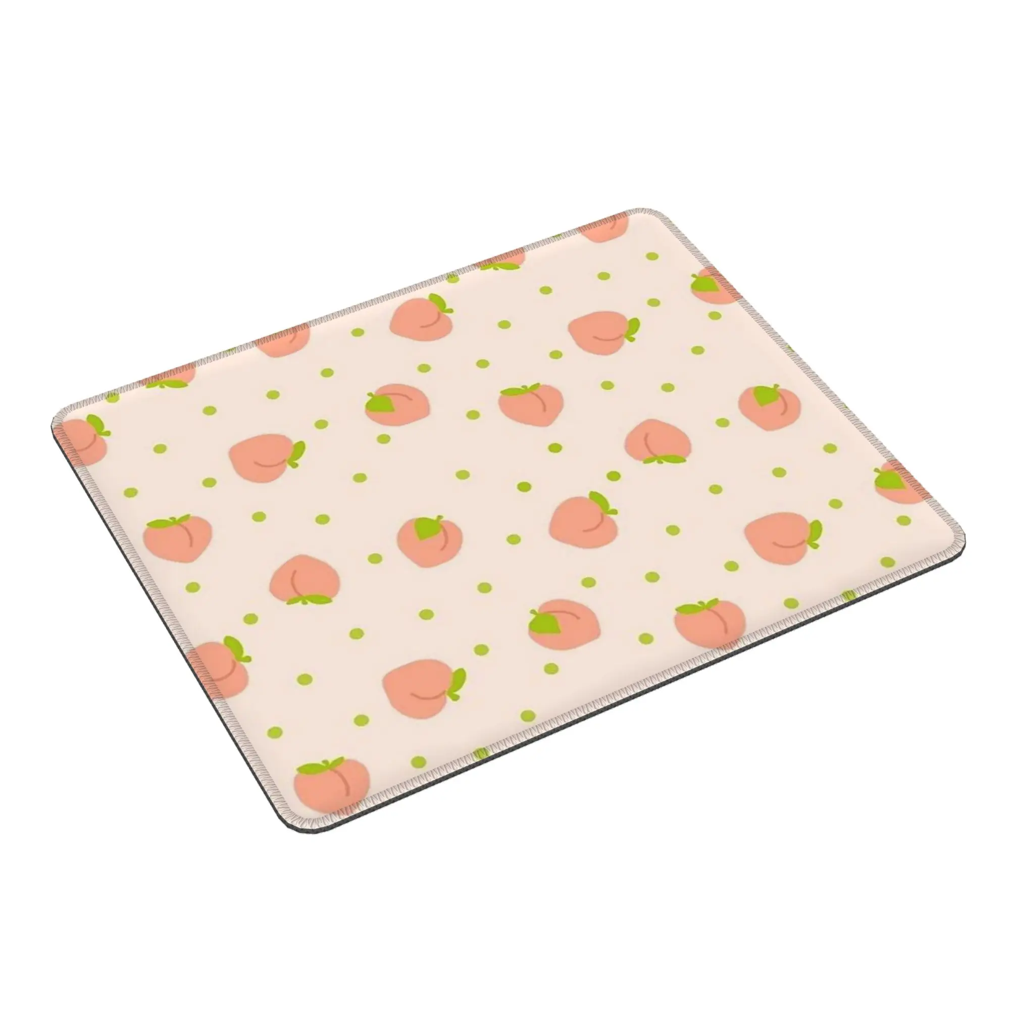 Cartoon Peach Fruit Pattern Mouse Pad Computer Keyboard Mouse Mat Gaming PC Laptop Desk Mat Office Accessories Table Mats