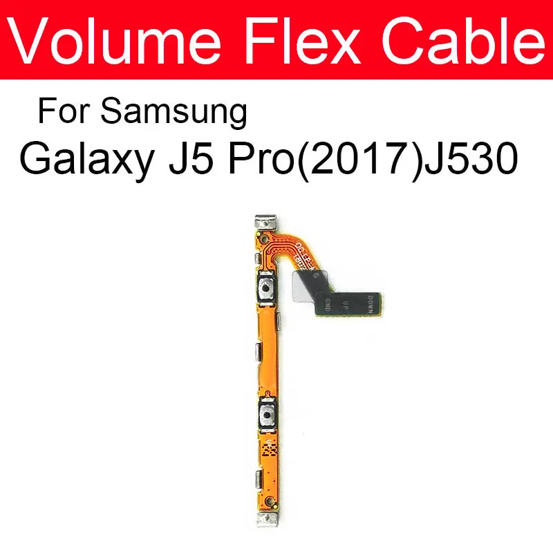 Cavo Della Flessione del Volume Per Samsung Galaxy J5 Pro 2017 J530 Interruttore On / Off Pulsante Di Alimentazione Cavo Della Flessione Del Nastro di ricambio di Riparazione