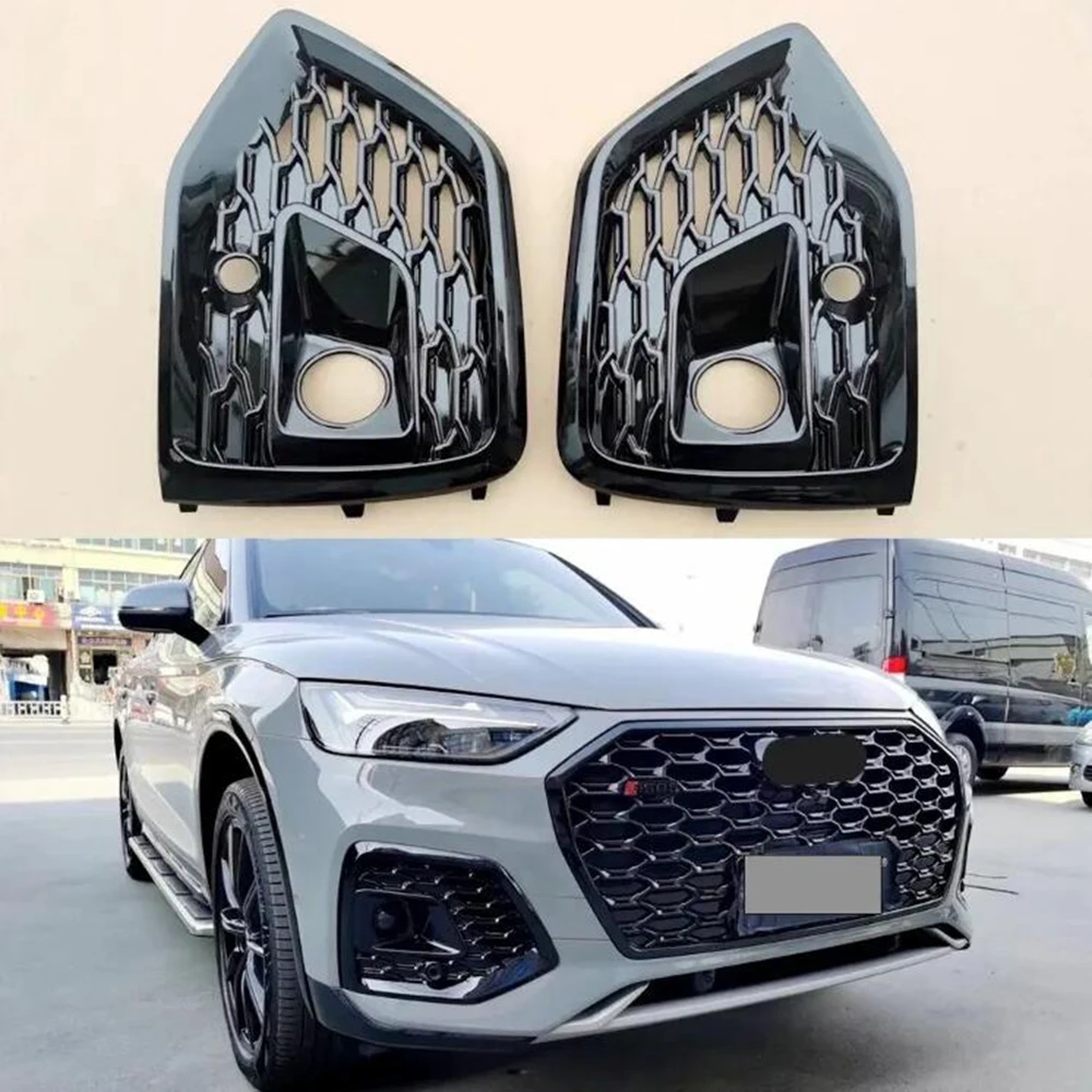 2018-2020 2021-Up For Audi Q5 SQ5 Sline Sportback Left&Right Front Bumper Lip Fog Light Lamp Hoods Grille Grill By ACC montford