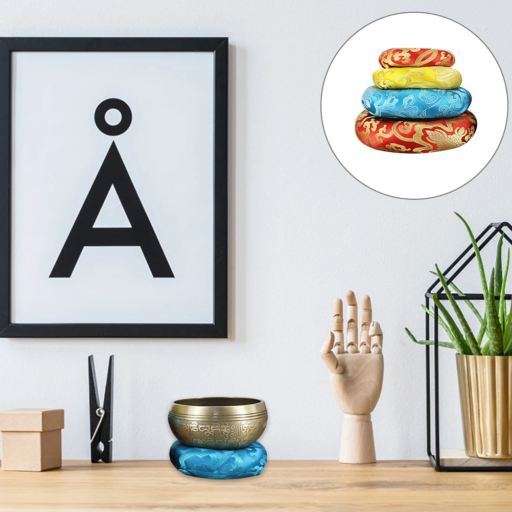 

Buddha Sound Bowl Cushion Tibet Singing Bowls Cushions Pillow Mats Nepal Pads Handmade Round