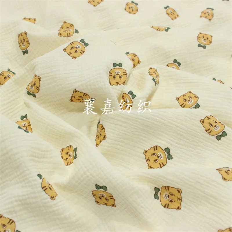 135x100cm Double-Layer Cotton Gauze Crepe Fabric, Spring/Summer Air Conditioning Blanket Small Quilt Children's Clothing Cloth