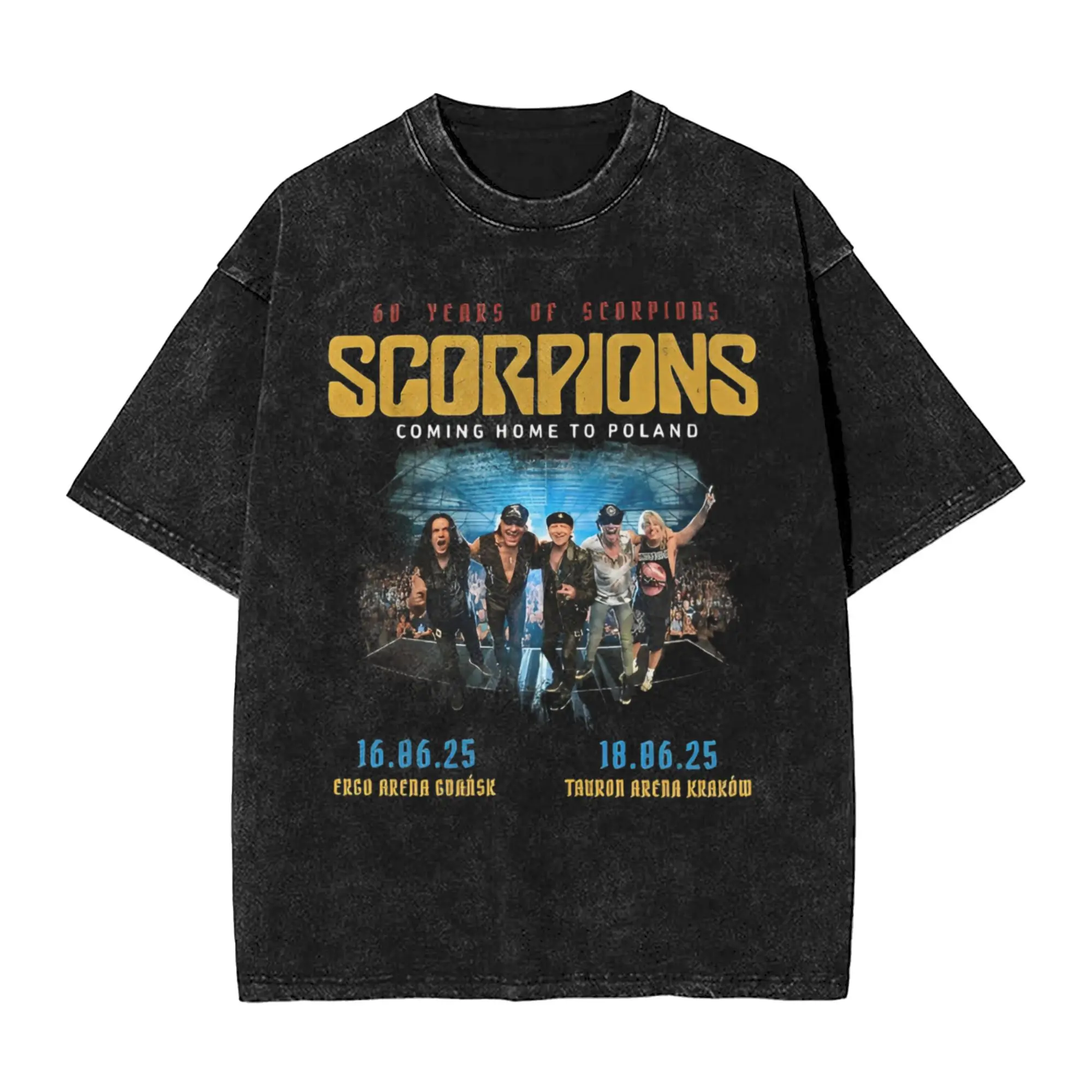 

New SCORPIONS 60 YEARS TOUR 2025 T-Shirt Summer Y2K T Shirts Cotton Fashion Tee Shirt For Men Short Sleeves Design Top Tees