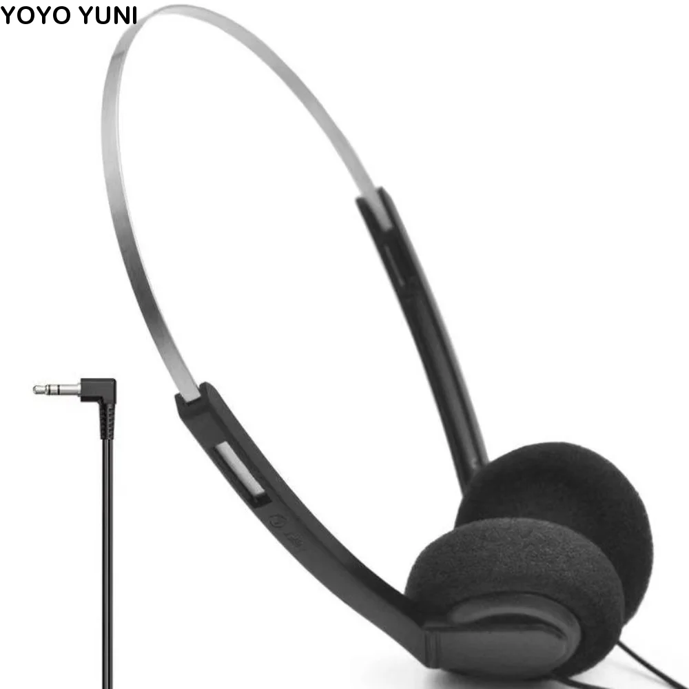 Universal Headset 3.5MM Headworn Wired Headset Wired Black Cellular Wired Headset PVC ABS Wired Headworn Earphones Computer
