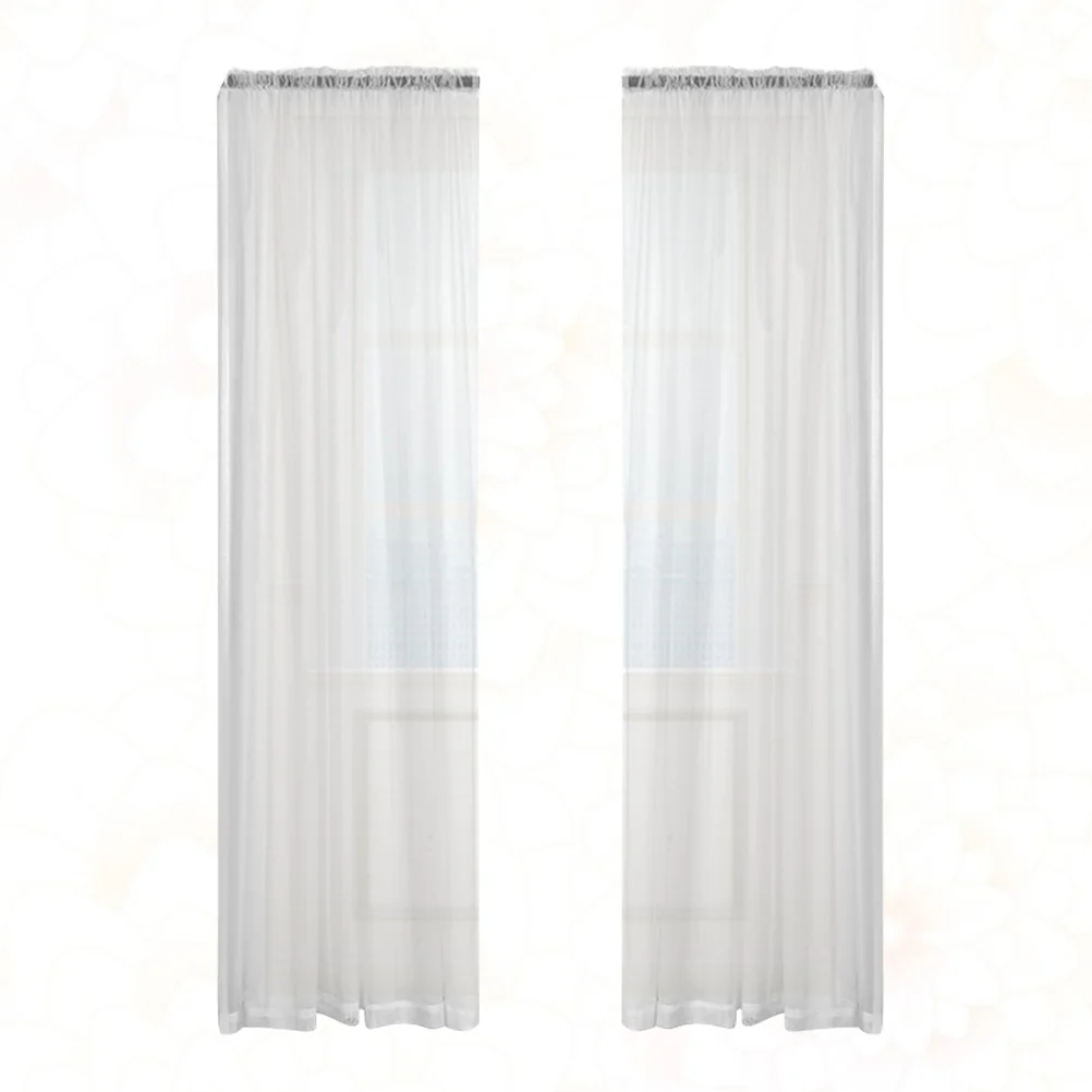 Vitrages 270X100Cm Wit Raam Tule Voor Slaapkamer Woonkamer Badkamer Zonlicht Bescherming Home Decor Voile Gordijnen