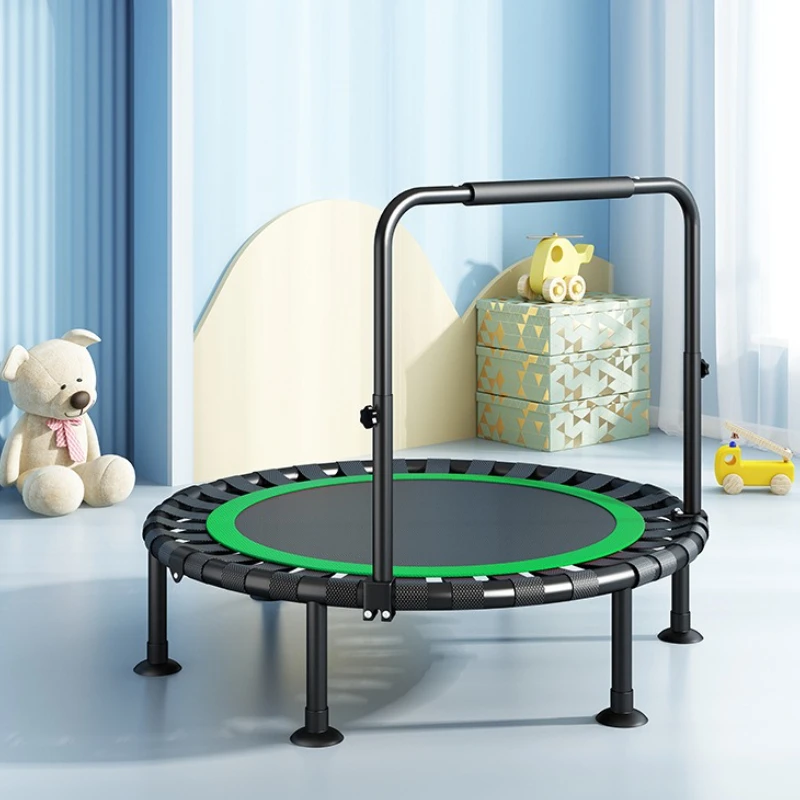 

Folding Spring Trampoline with Handle Steel Frame Foam Pad Plastic Toilet Seat - Durable Exercise Tool