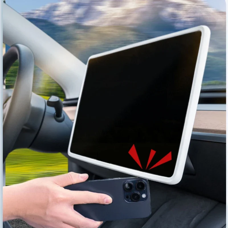 Car Screens Silicone Protective Cover Shockproof Navigation Screen Protective Cover For Tesla Model3/Y Narrow Frame Accessories 3