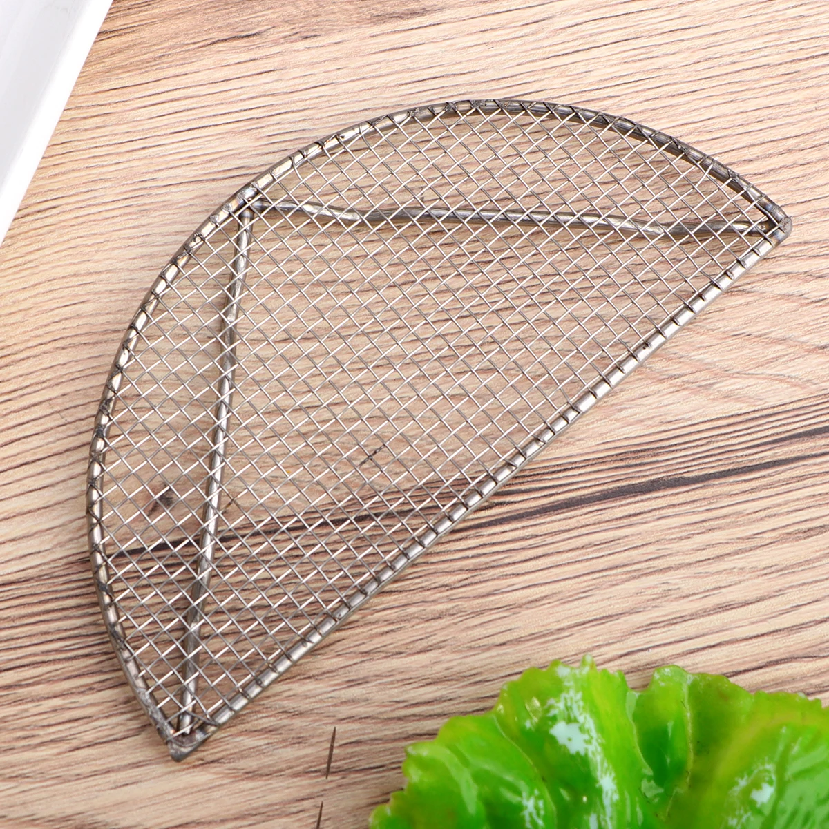 

Semicircle Stainless Steel Grill Net Detachable Portable Bbq Tool Endurable for Outdoor Barbecue Stainless Steel Grill