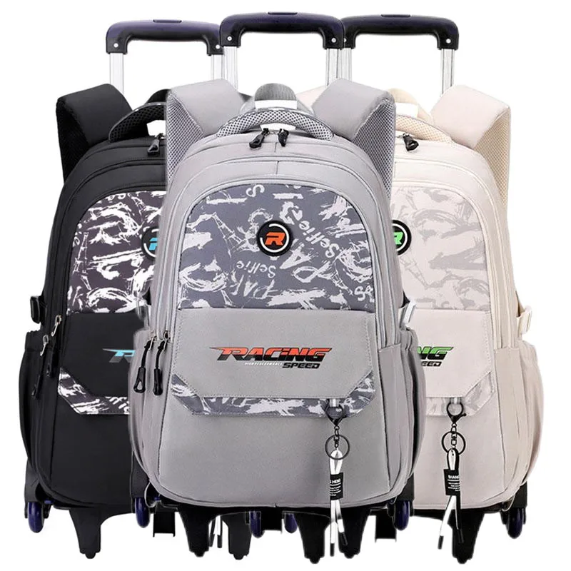 Rolling Backpack Boys Mochilas Escolares Girls BookBag Kids Luggage Bagpack Trolley Back Pack on Wheels Elementary Travel Bag