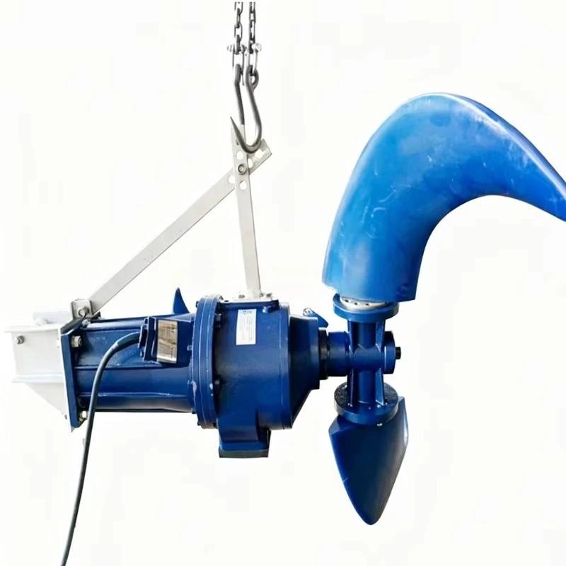 Submersible horizontal electric underwater fluid generator pump corrosion-resistant sealed type