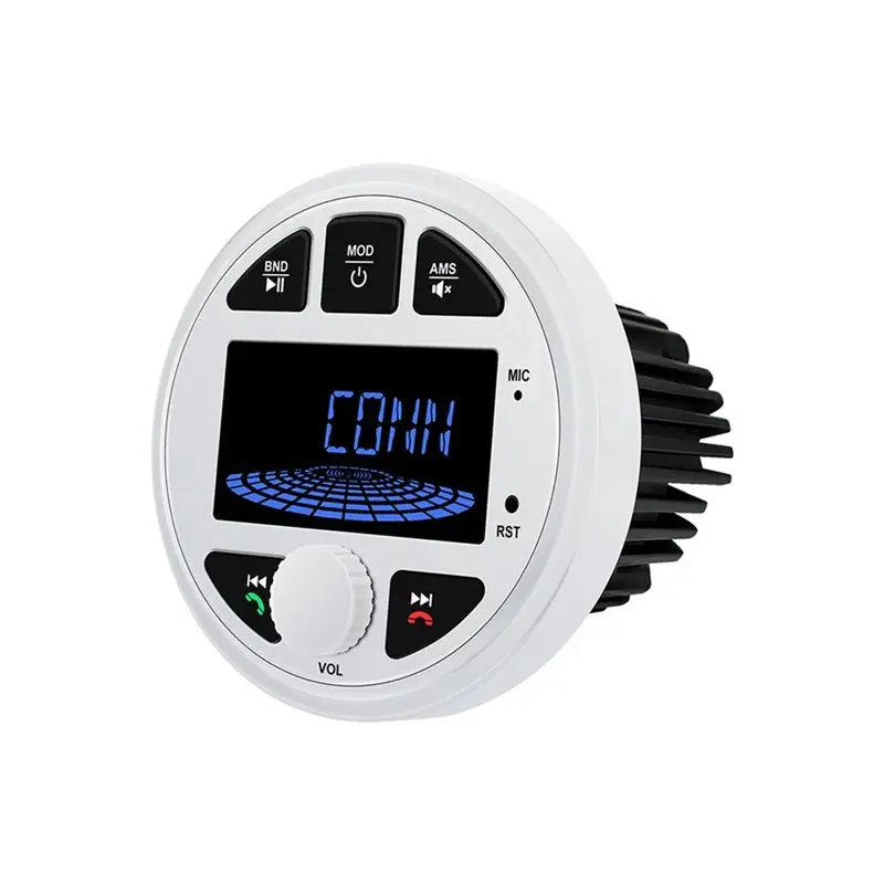 

AASS-AM FM RDS Receiver Boat Radio Marine Stereo Source Media Player MP3 MP4 Video For ATV UTV Cart Motorcycl