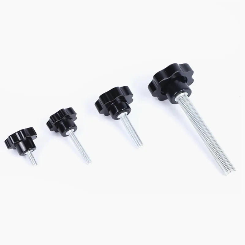 10pcs M8x16-80mm Bakelite Tighten Handle Star Hand Knob Tightening Screw