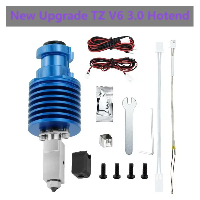 

TZ V6 3.0 НОВЫЙ комплект обновления Hotend Высокоскоростная печатающая керамическая головка для Ender 3/Ender-3 PRO/Ender-3V2/CR10/VORON 2,4-экструдер J-образная головка