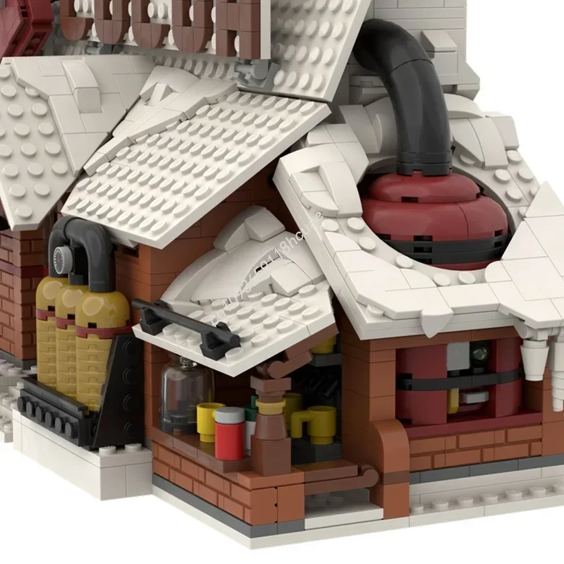 1937pcs MOC Winter Village Chocolate Factory Model Building Festival Gifts Blocks Architecture DIY Idea Education Toy