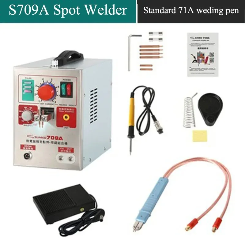 

【2026】SUNKKO 709A Battery Spot Welder with HB-71A Welder pen for 18650 WELDING STATION Spot Welding Machine 220V /110V