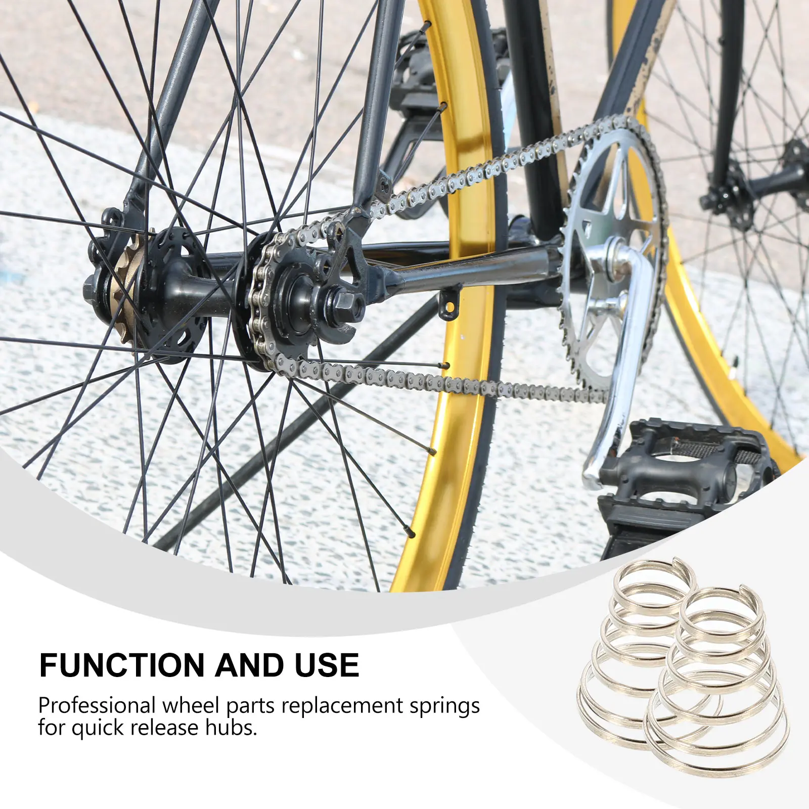 

24pcs Quick Release Skewer Springs Bike Wheel Hub Hollow Shaft Axle Fixed Rod Stainless Steel Replacement Parts Accessories Bike