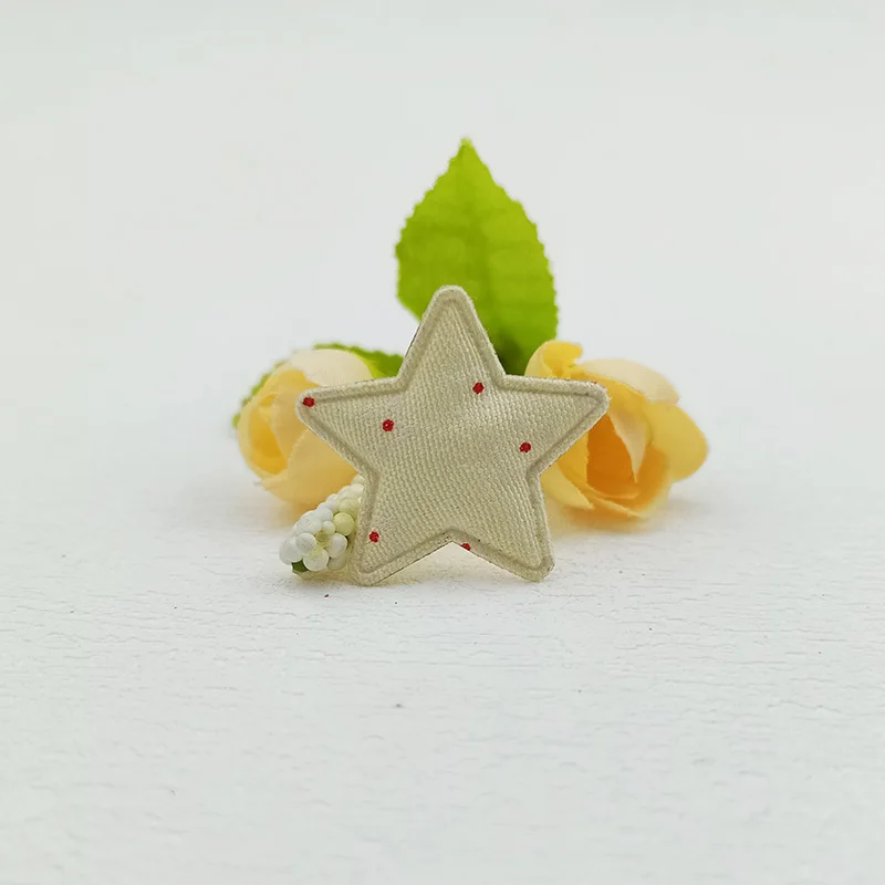 60 Stück, 3,3 cm, niedliche Applikationen mit Blumen- und Sternmotiven, zum Aufnähen, für Kinder-Haarreifen, Haarspangen, Accessoires, Hüte und zur Dekoration. – Detail 9