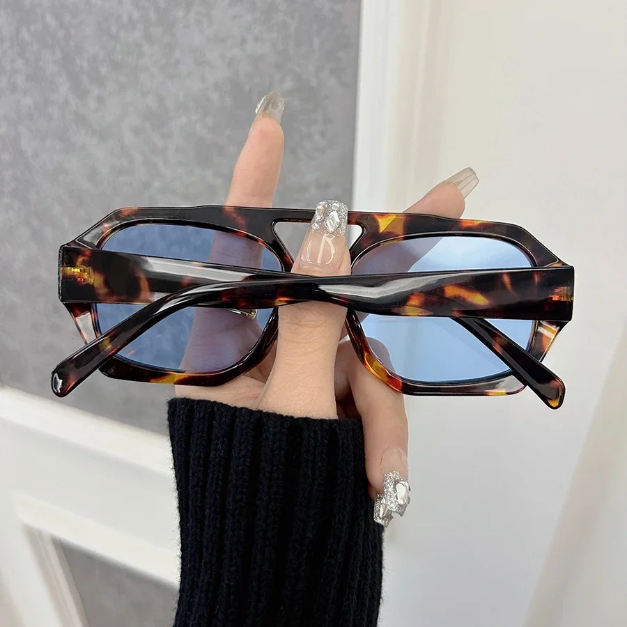 New Square Sunglasses Women Brand Designer Fashion Leopard Frame Sun Glasses Female Vintage Outdoor Shades Oculos De Sol image 5