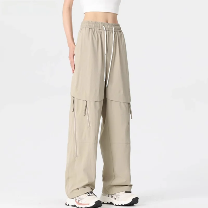 

VIIOW Detachable Work Trousers Men's Summer Functional Fce Cuffed Qui Dry Casual Straight Leg Pants Street Sle