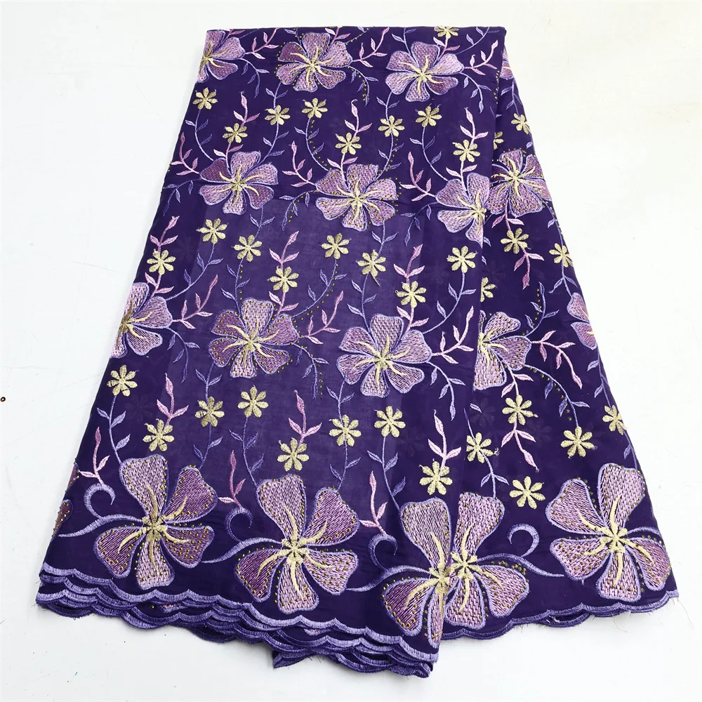 Latest Swiss Voile Lace In Switzerland Embroidered Cotton African Lace Fabric 2025 High Quality For Women Wedding Party