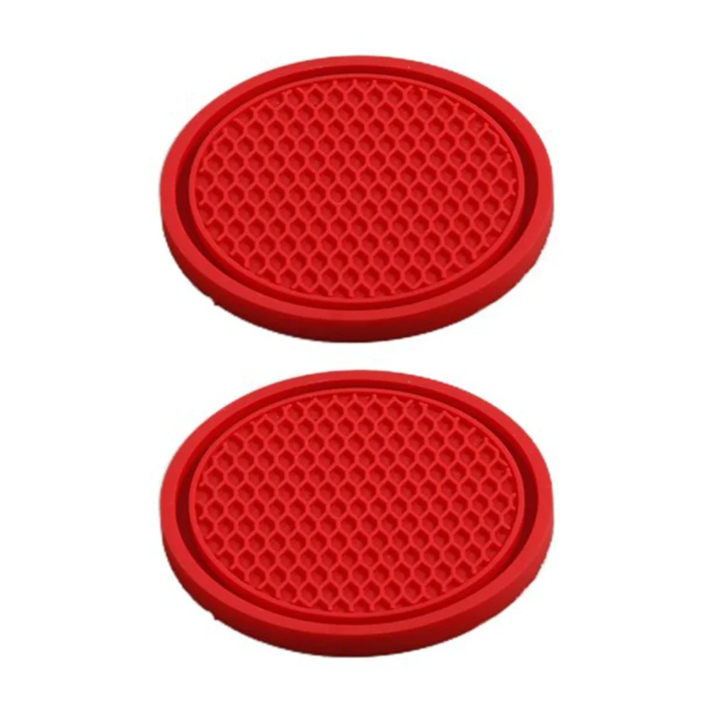 

Car Cup Pad Car Cup Coaster Car Accessories Car Anti skid Pad Portable Anti Slip Texture Soft Glue Car Accessories