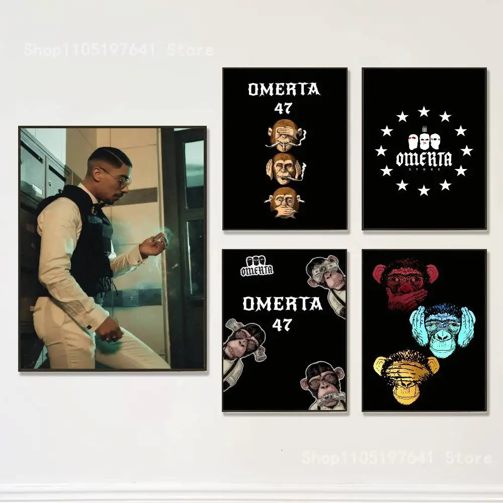 

Singer 47 O-Omerta M-Maes Poster Prints Wall Art Picture Painting Gift Living Room Restaurant Bar Large Dec Sticker