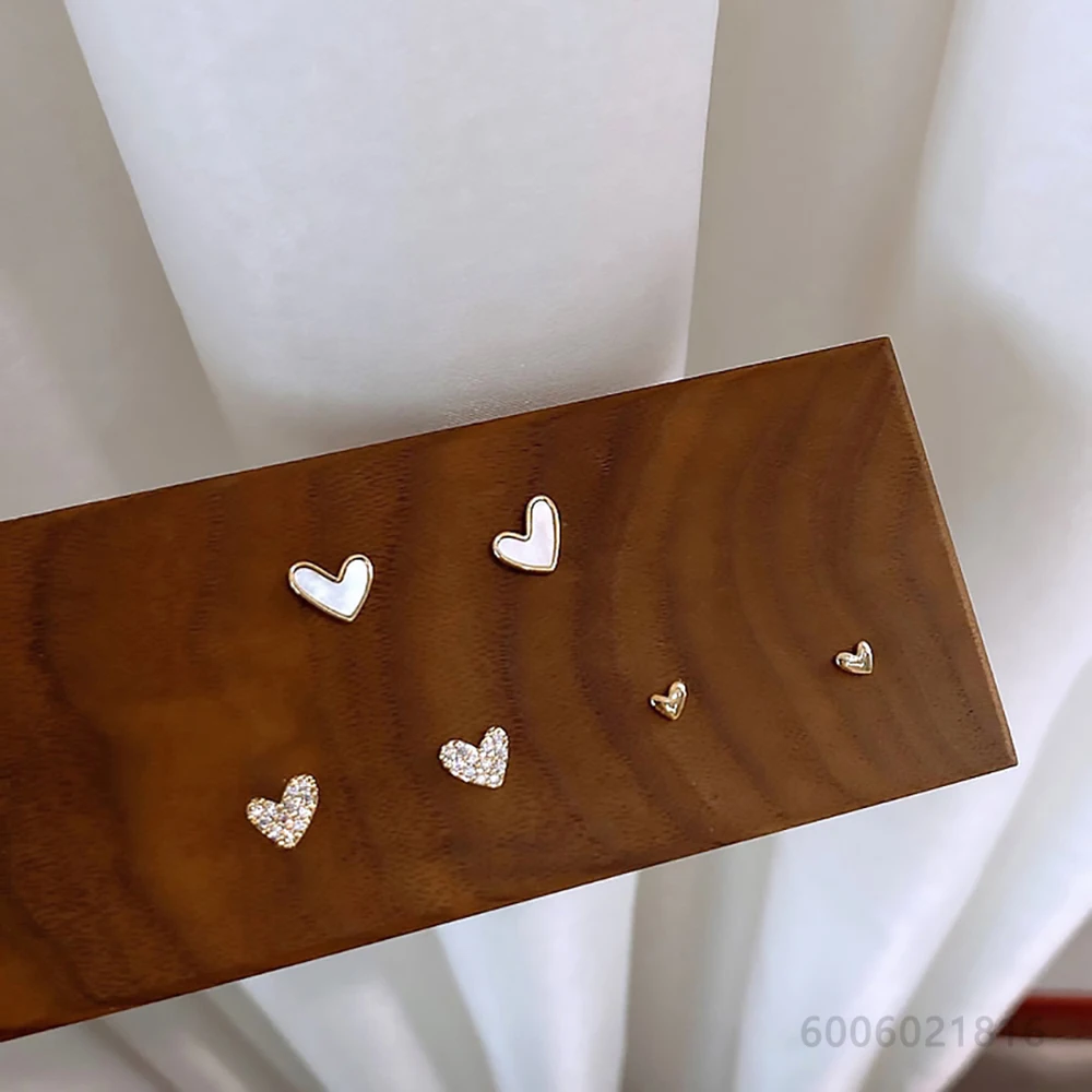 925 Sterling Silver Gold Three Hearts Drop Earrings For Women Jewelry Fashion Party Elegant Engagement Accessories