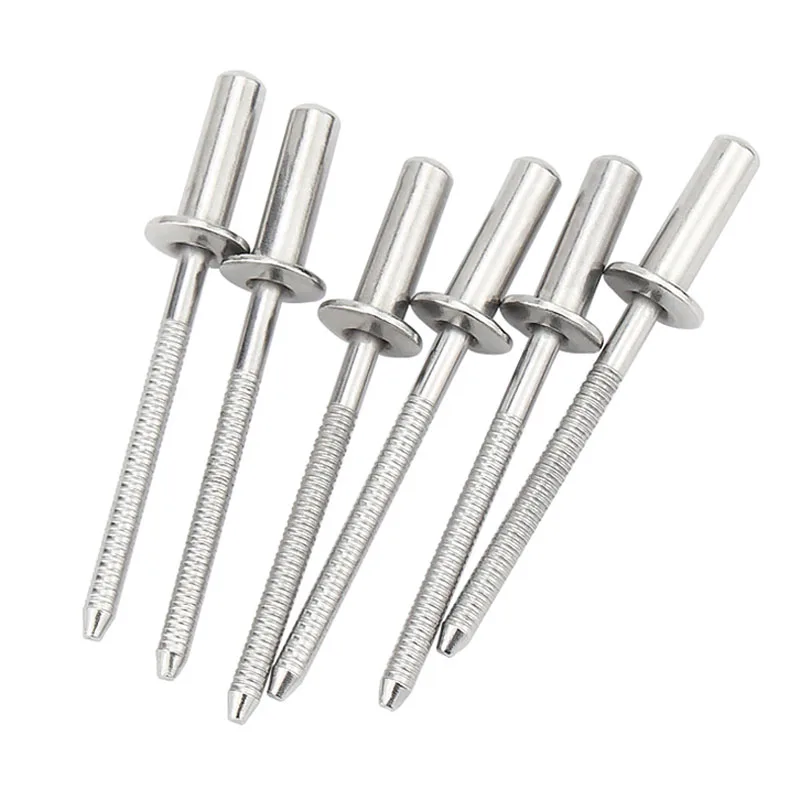 304 Stainless Steel Fastener Closed Round Head Waterproof Rivets Anti Corrosion Oxidation Blind Pull Rivet Riveting  M3.2-M6.4