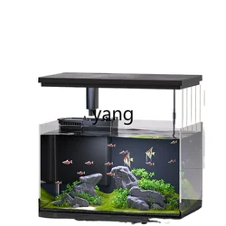 Yjq Smart Fish Tank Living Room Small Medium Household Ecological Desktop Super White Glass Lazy Landscape Aquarium