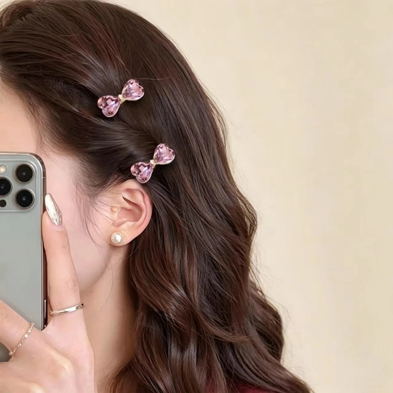 Duckbill Clip Mini Cute Sweet Tiny Side Fringe Holder Metal Alloy Hair Accessory for Teen Girls Daily Office School Party Gift