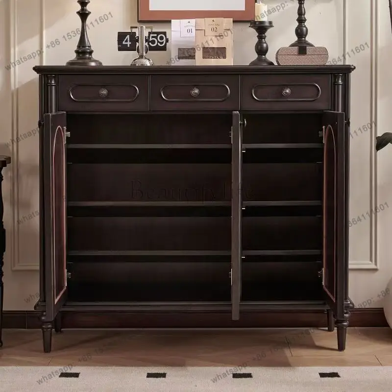 French second-hand shoe cabinet American style entrance partition storage cabinet