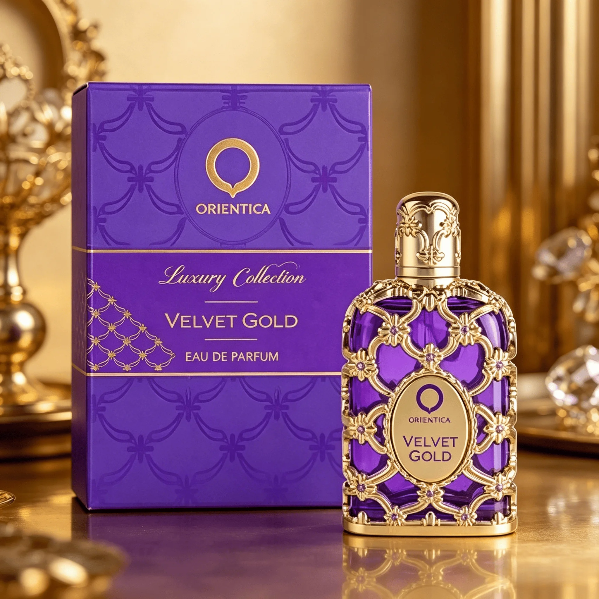 

Orientica Luxury Collection Velvet Gold Eau De Parfum 0.25oz / 7.5ml Mini Splash – Vanilla, Bergamot, Caramel, Rose, Gourmand, Violet, Patchouli, Musk, Animalic, Amber - Arabic Perfume for Men & Women