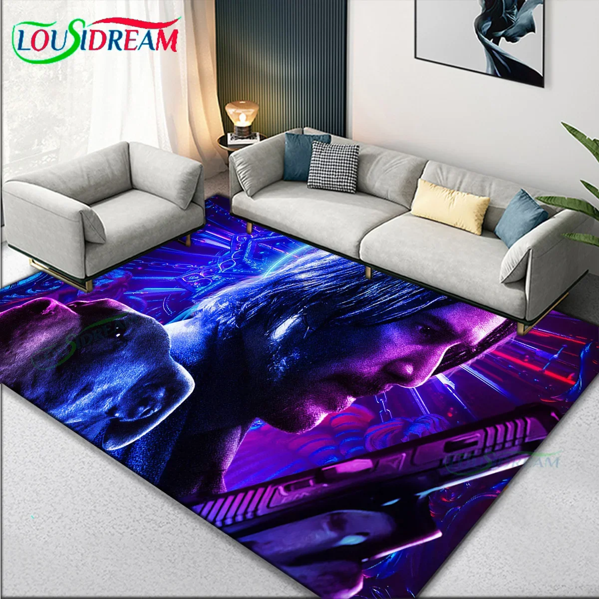 J-JOHN WICK Large Area Carpet Rug for Living Room Bedroom Decor Playing Door mat Floor doormat entrance door Decoration Mat Gift