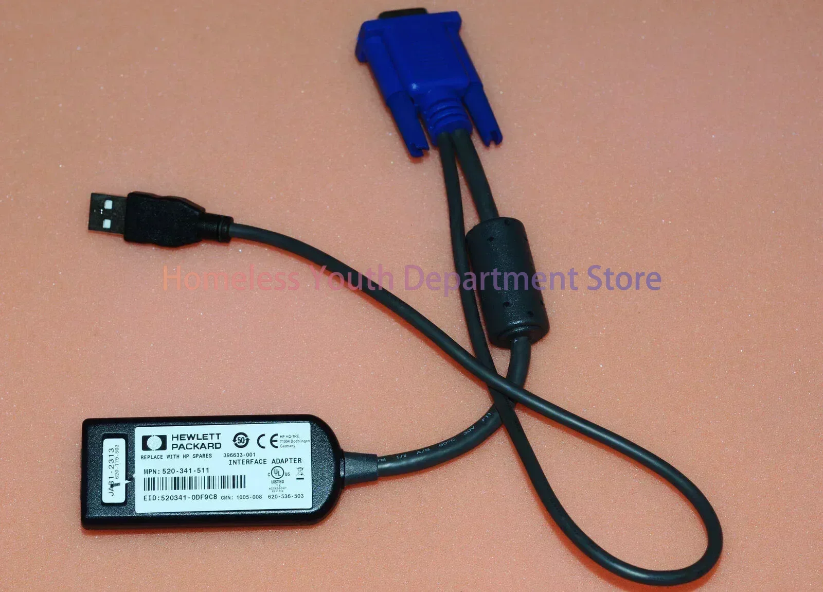 396633-001 FOR HP 336047-B21 KVM USB Adapter Cable 396633-001 VGA to RJ45+USB for KVM INTERFACE ADAPTER 1PK Console USB Virtual