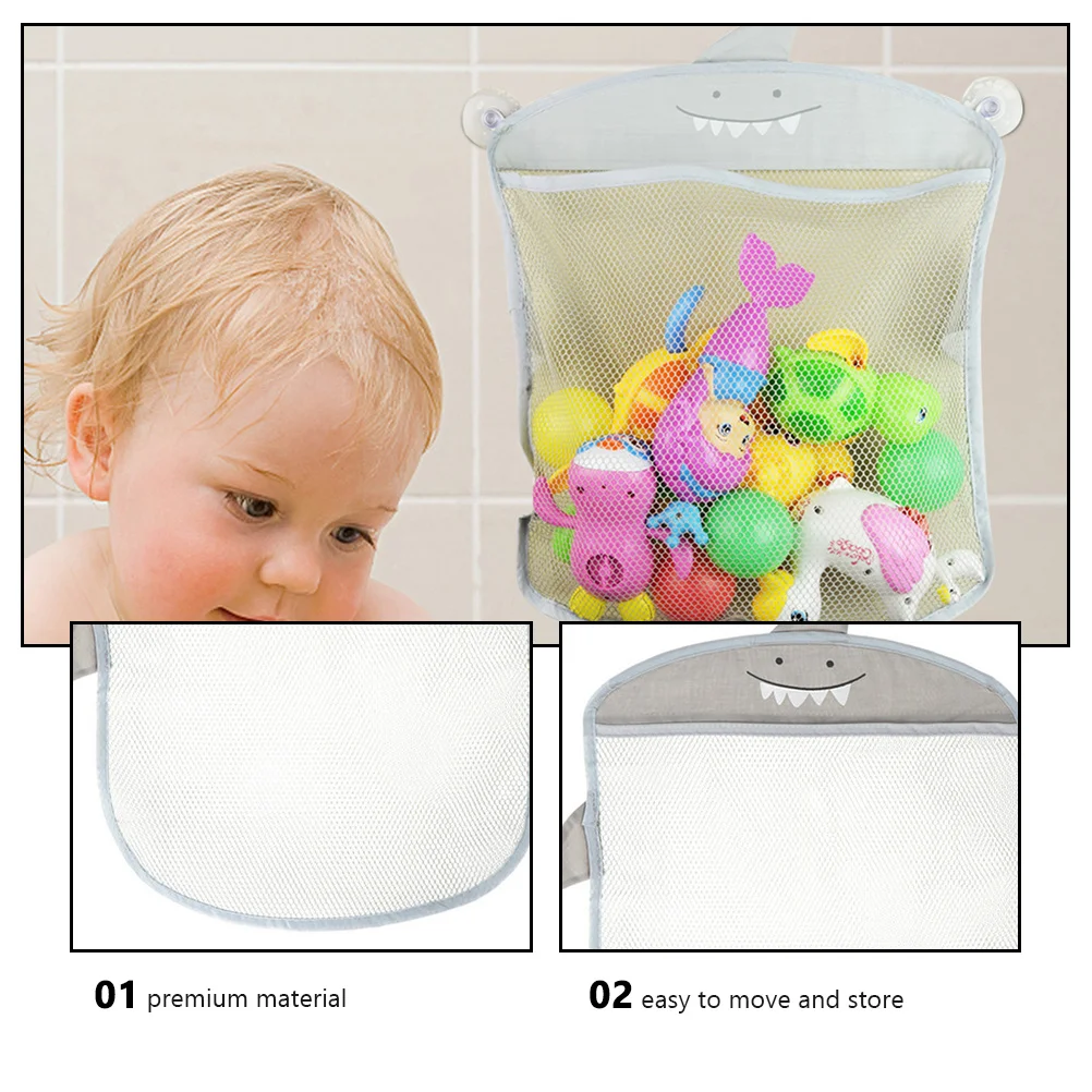 

2Pcs Mesh Cloth Storage Bags Premium Lightweight Suction Cup Wall Hanging Bathroom Bedroom Organizer for Clothes