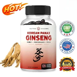 Korean Ginseng Extract - Helps Improve Athletic Performance and Muscle Mass, Boosts Energy Levels and Supports Immune Health