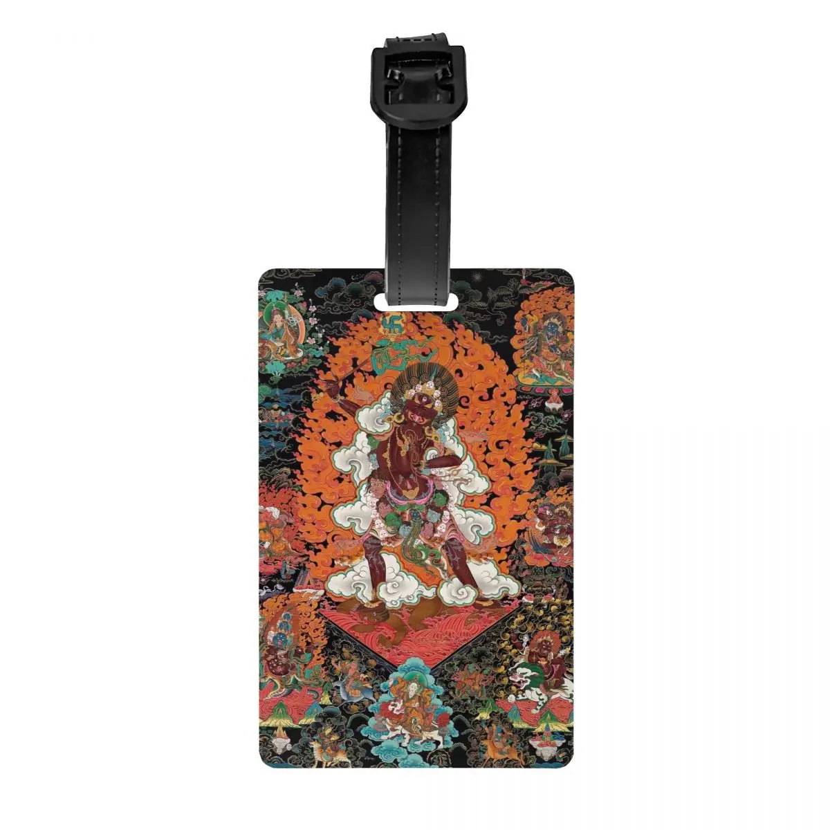 Custom India Mandala Zen Buddha Luggage Tags for Suitcases Cute Baggage Tags Privacy Cover ID Label