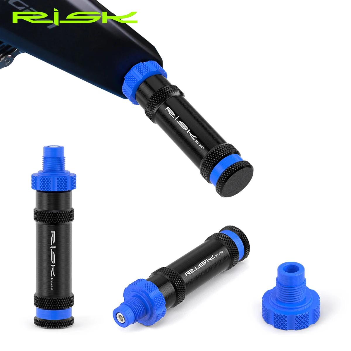 

RISK Bike Bicycle Threaded Dummy Pedal Repair Tool for Drivetrain Right Rotation Plastic Material