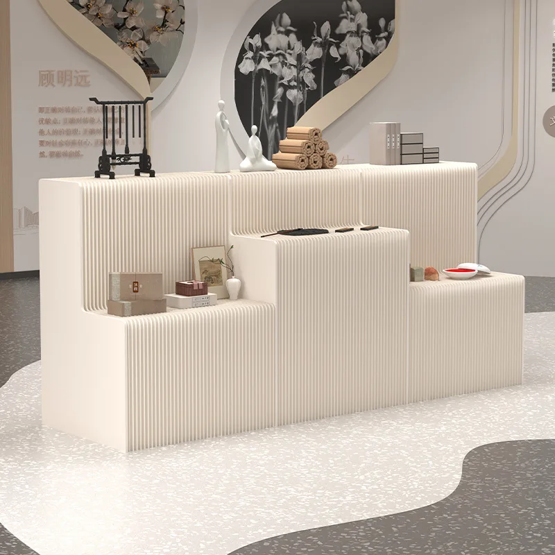 HYS paper display stand exhibition brick and mortar store live broadcast product Nakajima platform display case four-step